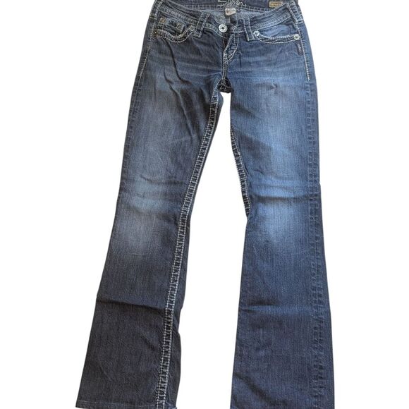 🛍️Silver Jeans Blue Flare Wide Leg Style Pioneer Cut - Picture 1 of 6